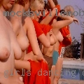 Girls dancing outdoors